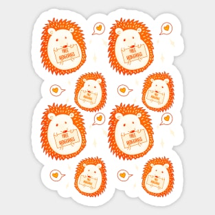 Free Hedgehugs Pattern Sticker